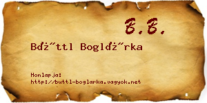 Büttl Boglárka névjegykártya